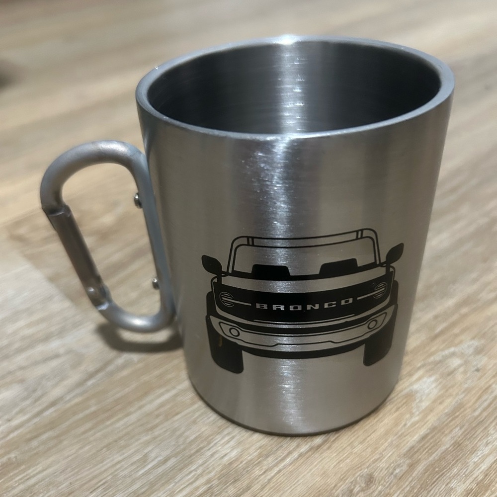 Bronco Stainless Steel Mug with Carabiner Handle